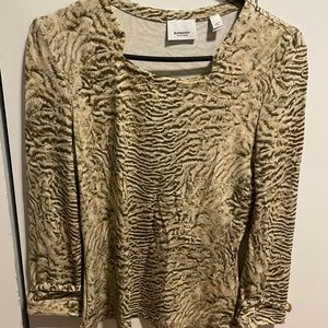 Burberry animal print square neck top
